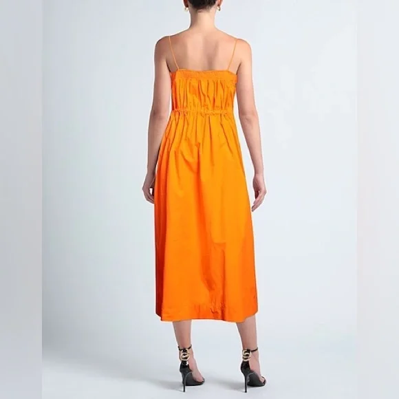 Ganni Strapless Orange Dress - Picture 2 of 8